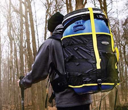 Waterproof barrel harness for canoe camping