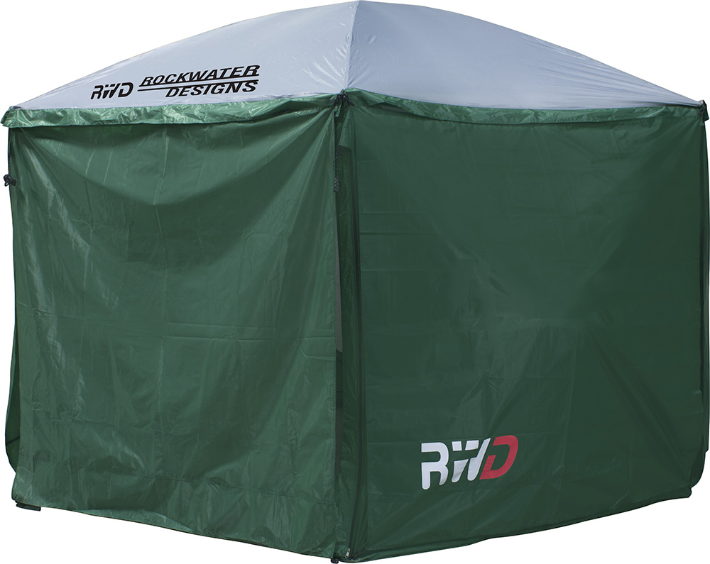 Green Rockwater Designs screen tent with full rain flaps