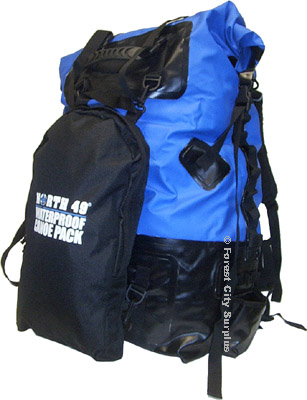 Blue waterproof outdoor pack